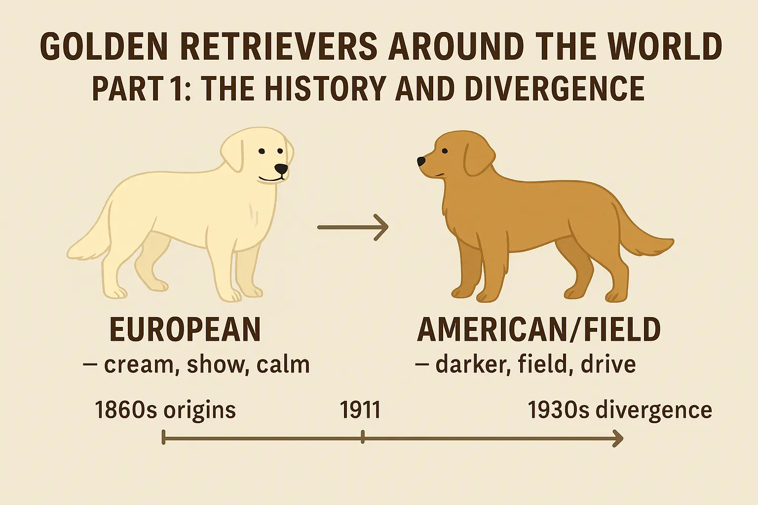 golden retriever history, English cream golden retrievers